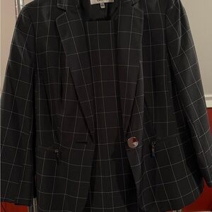 Black Checkered Blazer and Pants